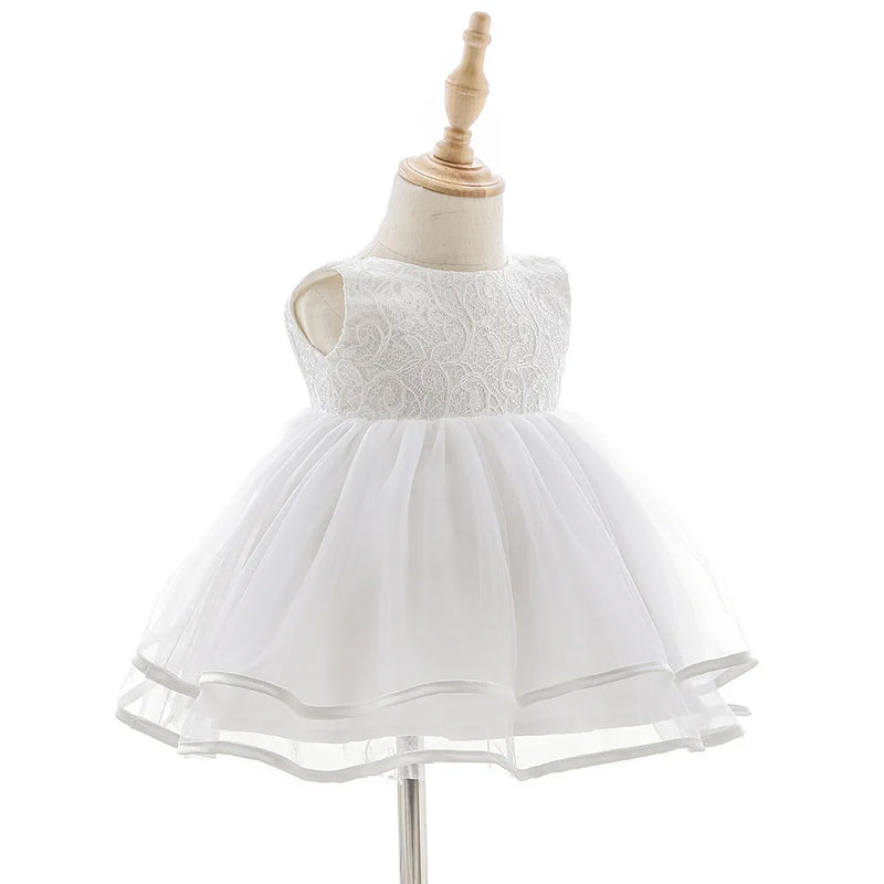 "Kristine-Elizabeth" White Lace Occasion Dress