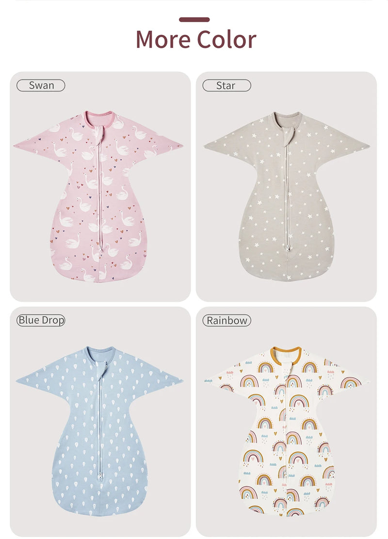 Sleepytime Anti-Kick Infant Sleep Sacks in various colors and patterns, perfect for baby showers or gifting.