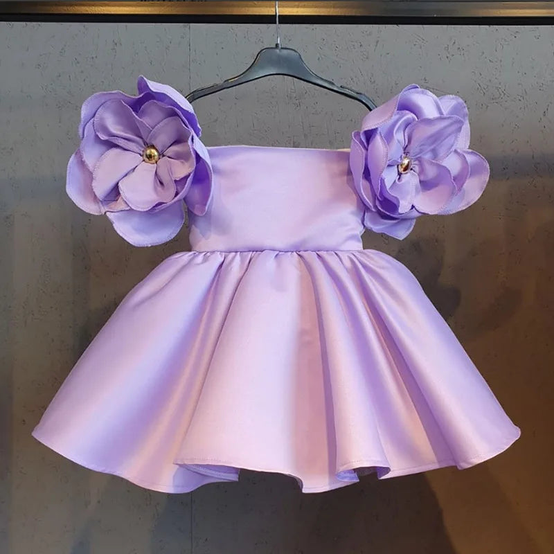 "Summer Flower" Girl's Chic Party Dress - 5 Colors