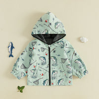 Gone Fishing Lightweight Boys Hooded Jacket