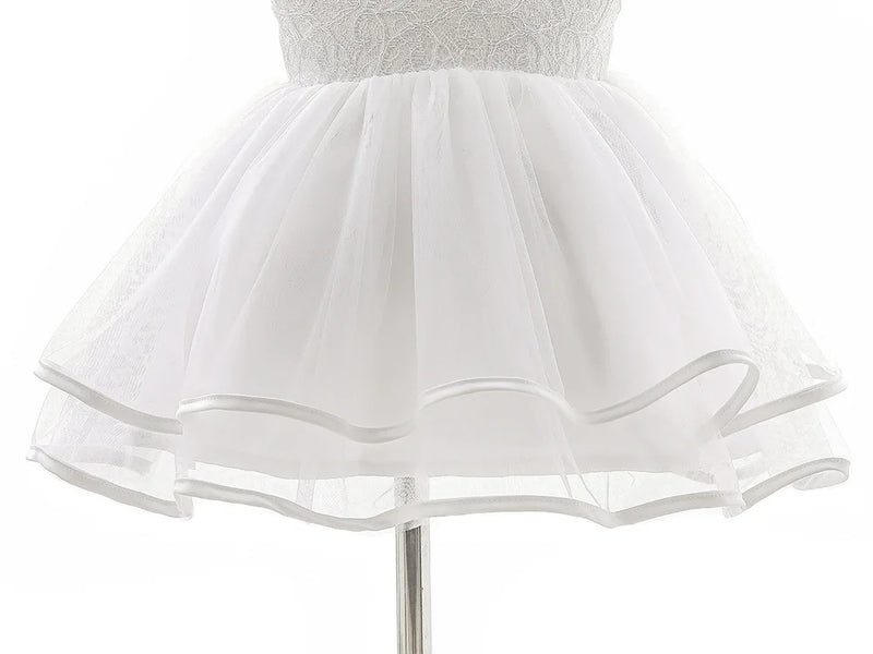 "Kristine-Elizabeth" White Lace Occasion Dress