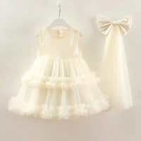 Paisley Timeless Beige Tulle Sequined Special Occasion Dress with Veil