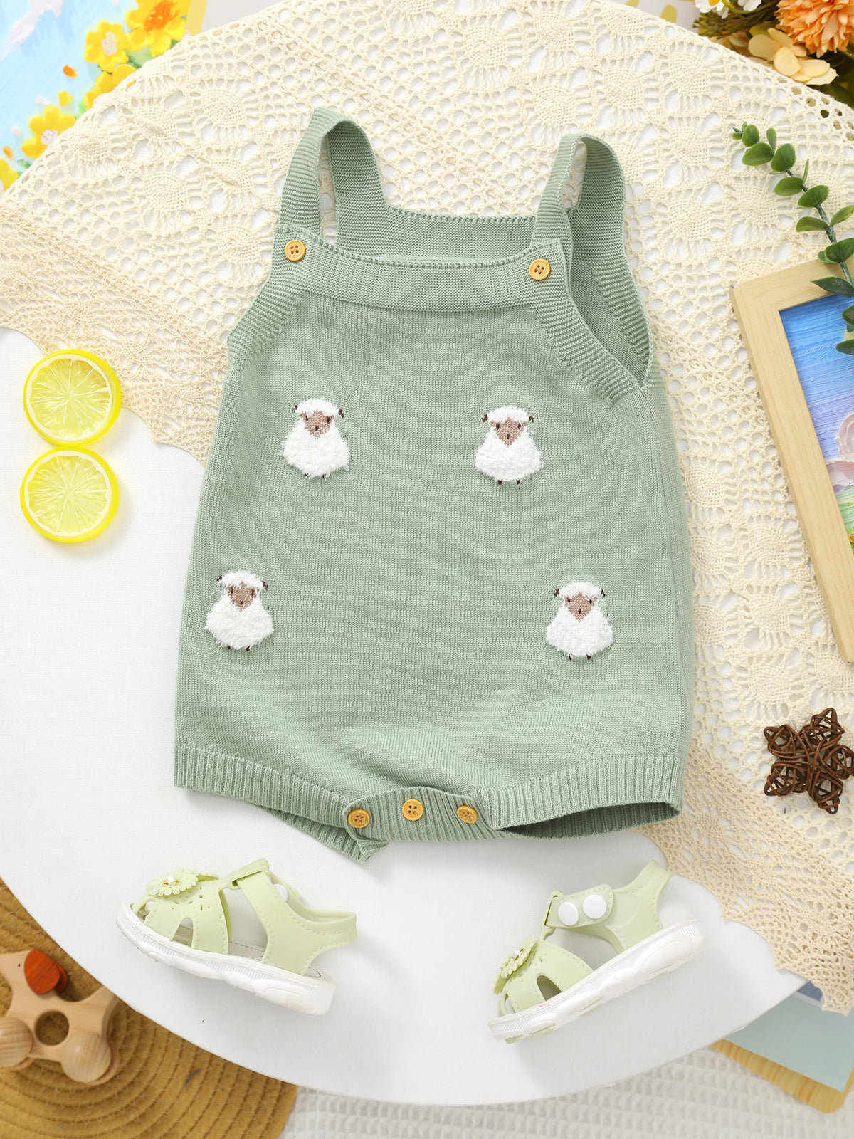 Lamb About You Baby Knit Romper - 4 Baby Approved Colors