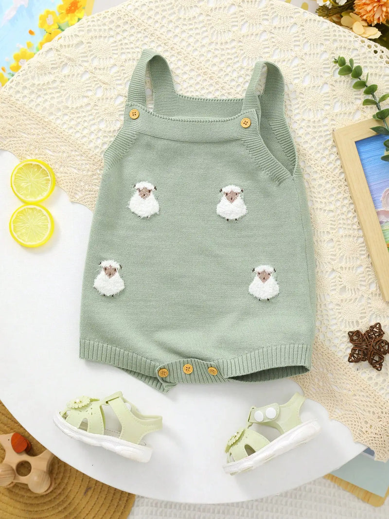 Lamb About You Baby Knit Romper - 4 Baby Approved Colors - The Palm Beach Baby