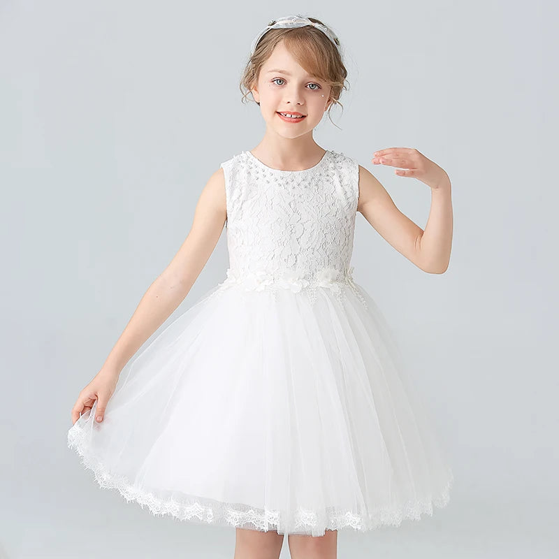 "Claire" Pink Lace Tulle Dress