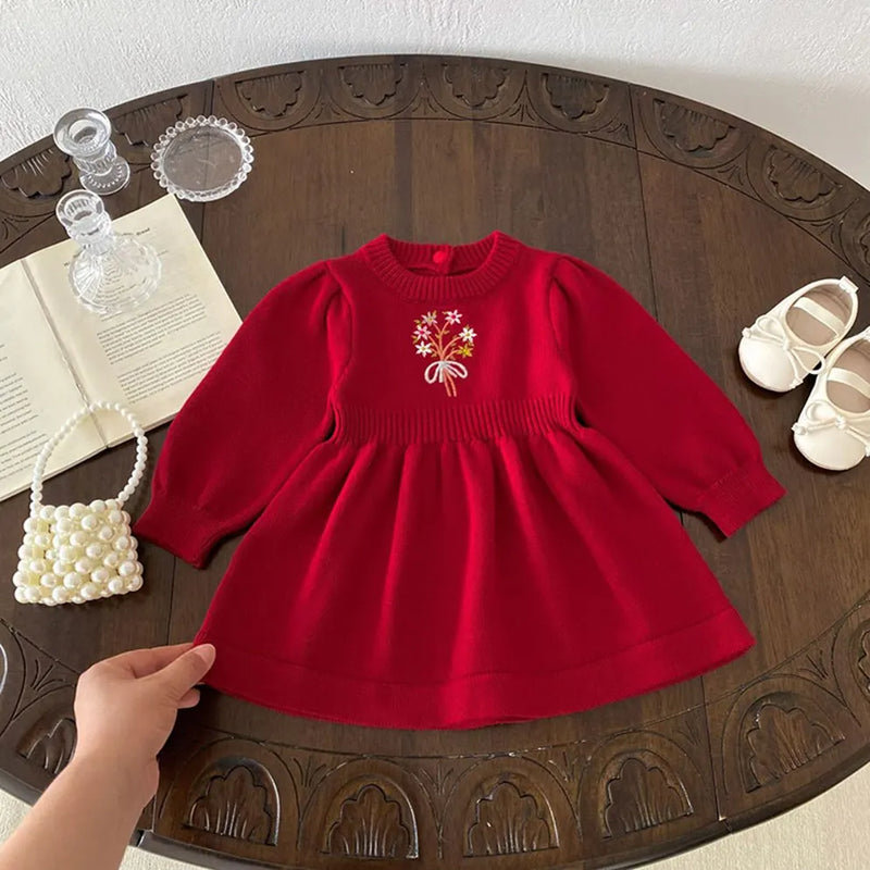 Winter Fleurs Sweater Dress - 2 Colors