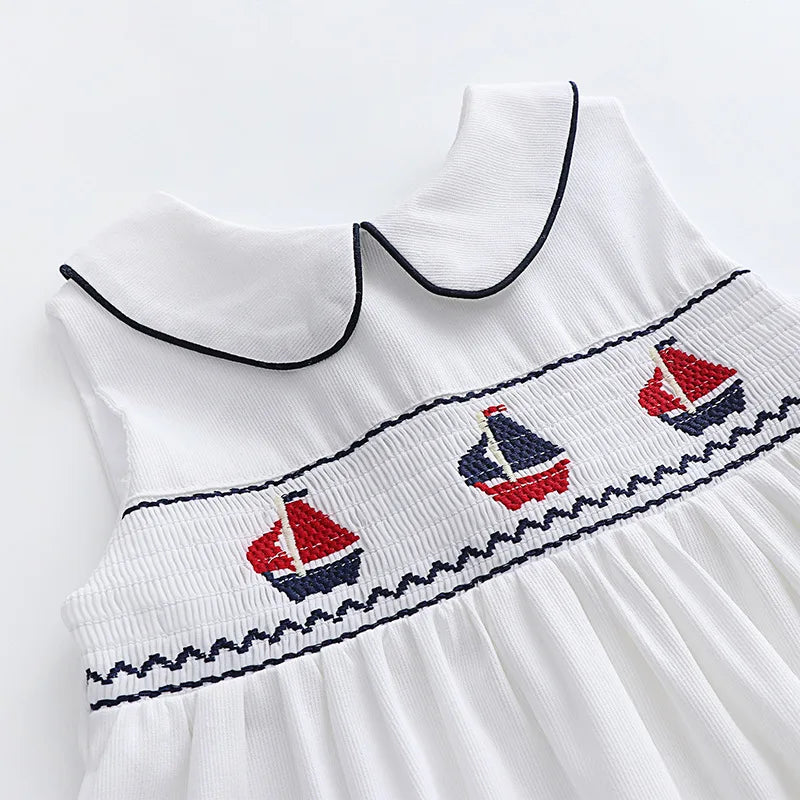 "Set Sail" Little Girl's Party Dress