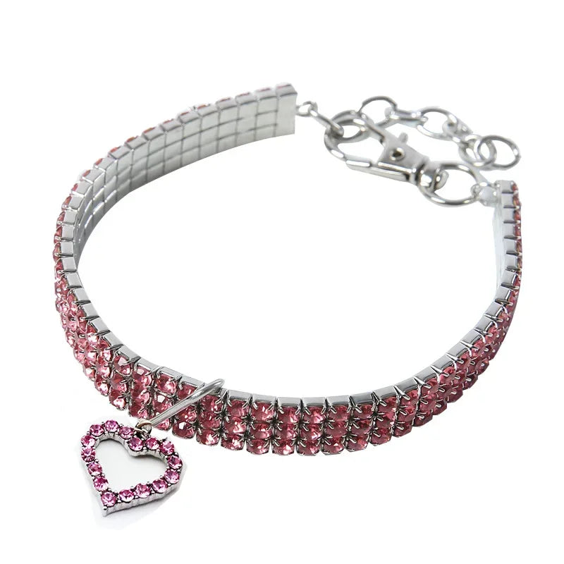 "A Bling Thing" Rhinestone Dog Collar - Sweet Heart for Your Sweetie - The Palm Beach Baby
