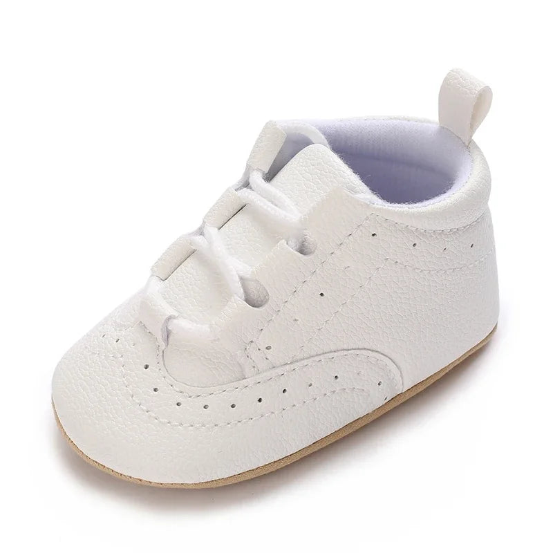 Baby Anti-Slip First Steps shoes in Wentworth White color, offering a stylish option for new walkers.