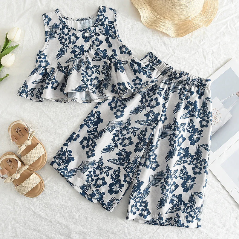 "Garden Fleurs" 2 PC Party Pants Set