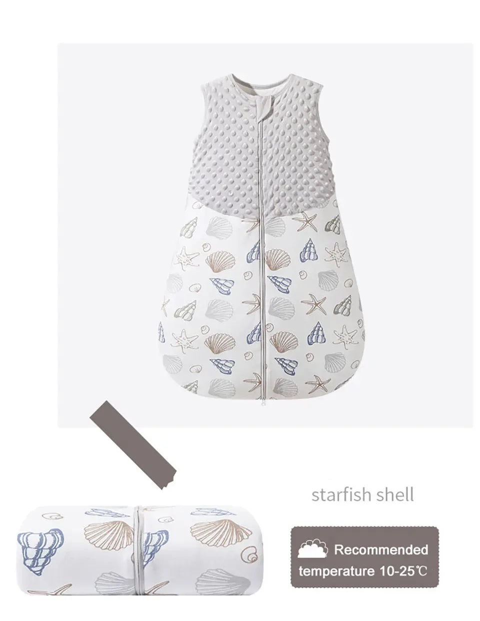 Cotton Sleepsack for Babies - Nature Print, Sleeveless, Anti-Kick Design for Better Sleep - The Palm Beach Baby