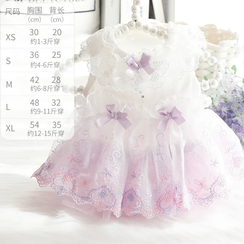 DIVA Pet "Sonya" Pet Tulle Party Dress - 2 Soft Colors - The Palm Beach Baby