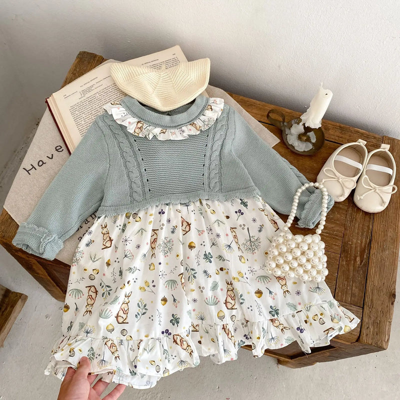 Amelia Bunny Print Dress - Lightweight and breathable bunny print dress, designed for maximum comfort during warm seasons.