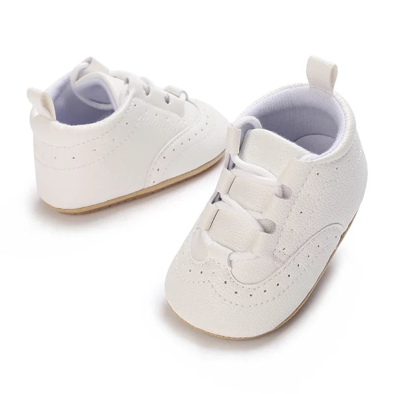Durable rubber sole details of Baby Anti-Slip First Steps shoes, providing excellent grip for early walkers.