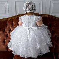 Lucee White Lace Tiered Special Occasion Gown for Girls