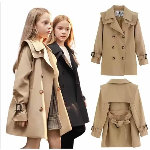 "Morgan" Children's Trench Coat for Ages 5-14 - Classic Style in 3 Trendy Colors - The Palm Beach Baby