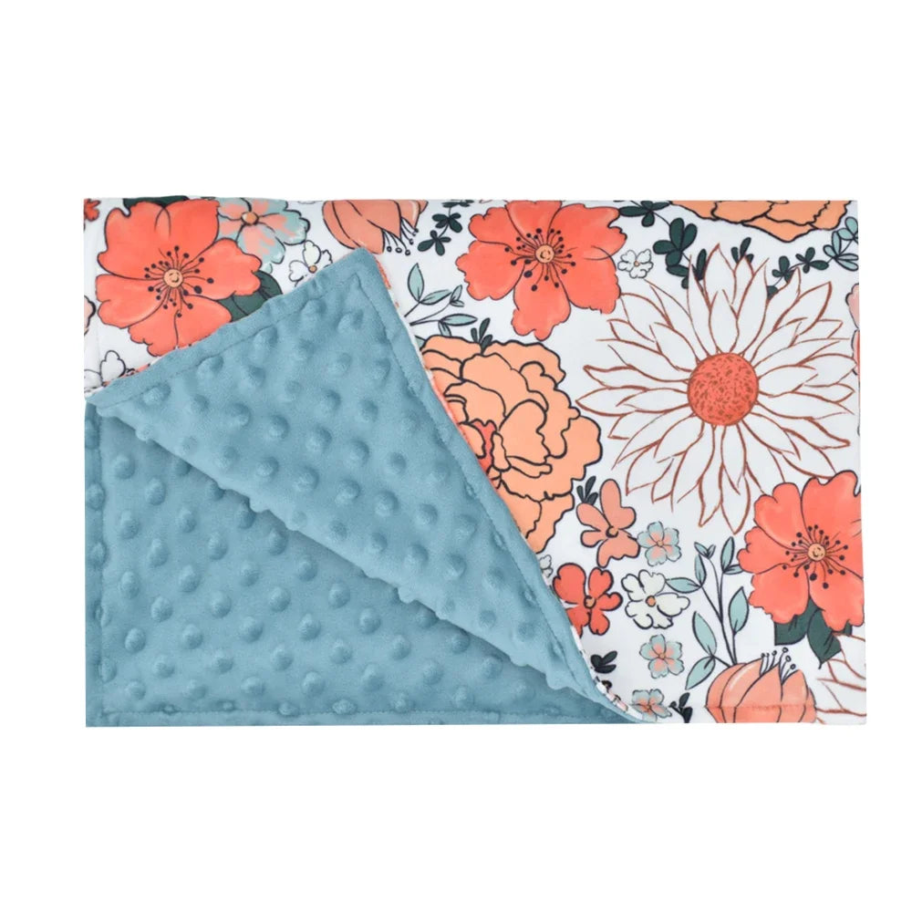 Adorable Printed Dotted Fleece Baby Swaddle Receiving Blanket - The Palm Beach Baby Estimated 12 -21 Day Shipping
