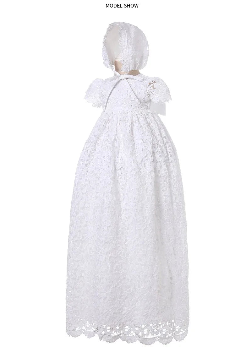 Zoey Elegant Lace Special Occasion Gown With Matching Hat