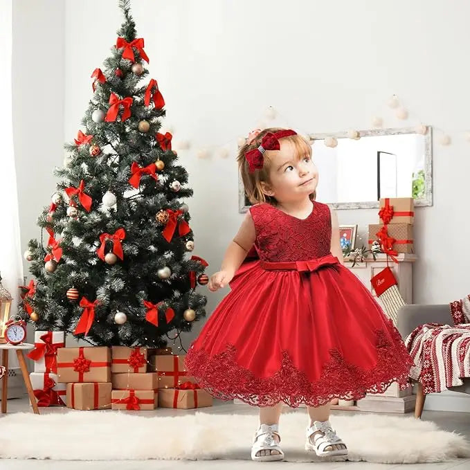 Lauren Lace Special Occasion Dress With Headband - The Palm Beach Baby Estimated 14 - 25 Day Shipping