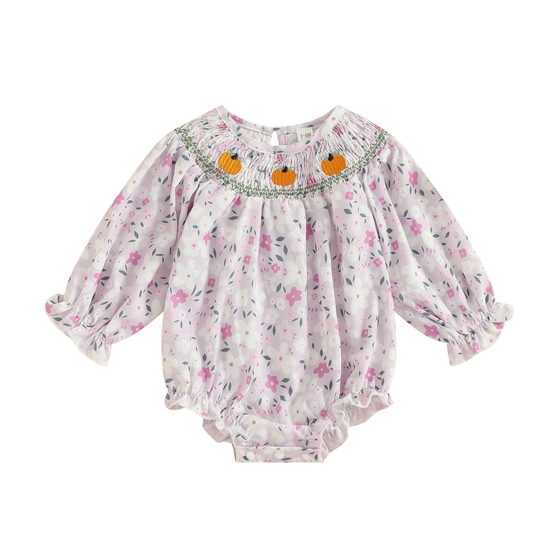 Three Little Turkeys Smocked Baby Bubble