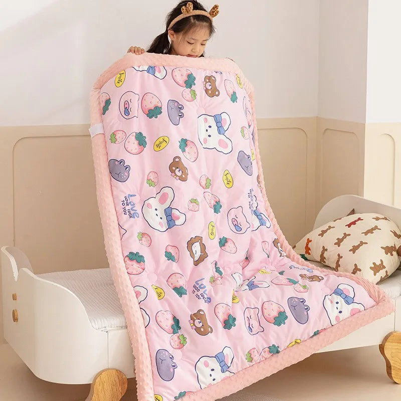 Adorable Cartoon Crazy Children's Cotton Blend Cozy Warm Minky Blanket - The Palm Beach Baby Estimated 13 - 20 Day Shipping