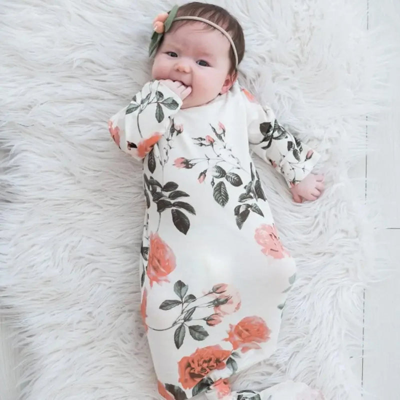 "Nature's  Baby" Infant's Anti-Kick Knotted Sleepwear Set