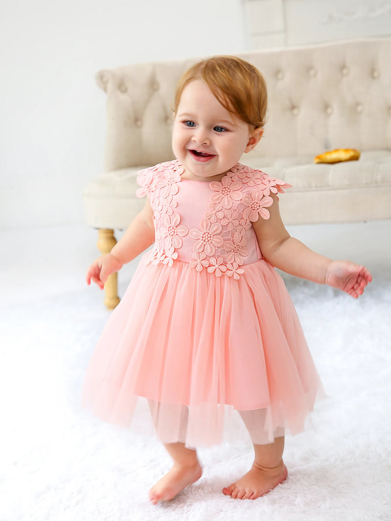 "Priscilla" Lace Special Occasion Dress - Pink