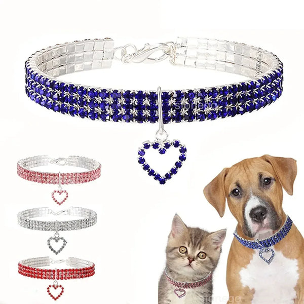 "A Bling Thing" Rhinestone Dog Collar - Sweet Heart for Your Sweetie - The Palm Beach Baby