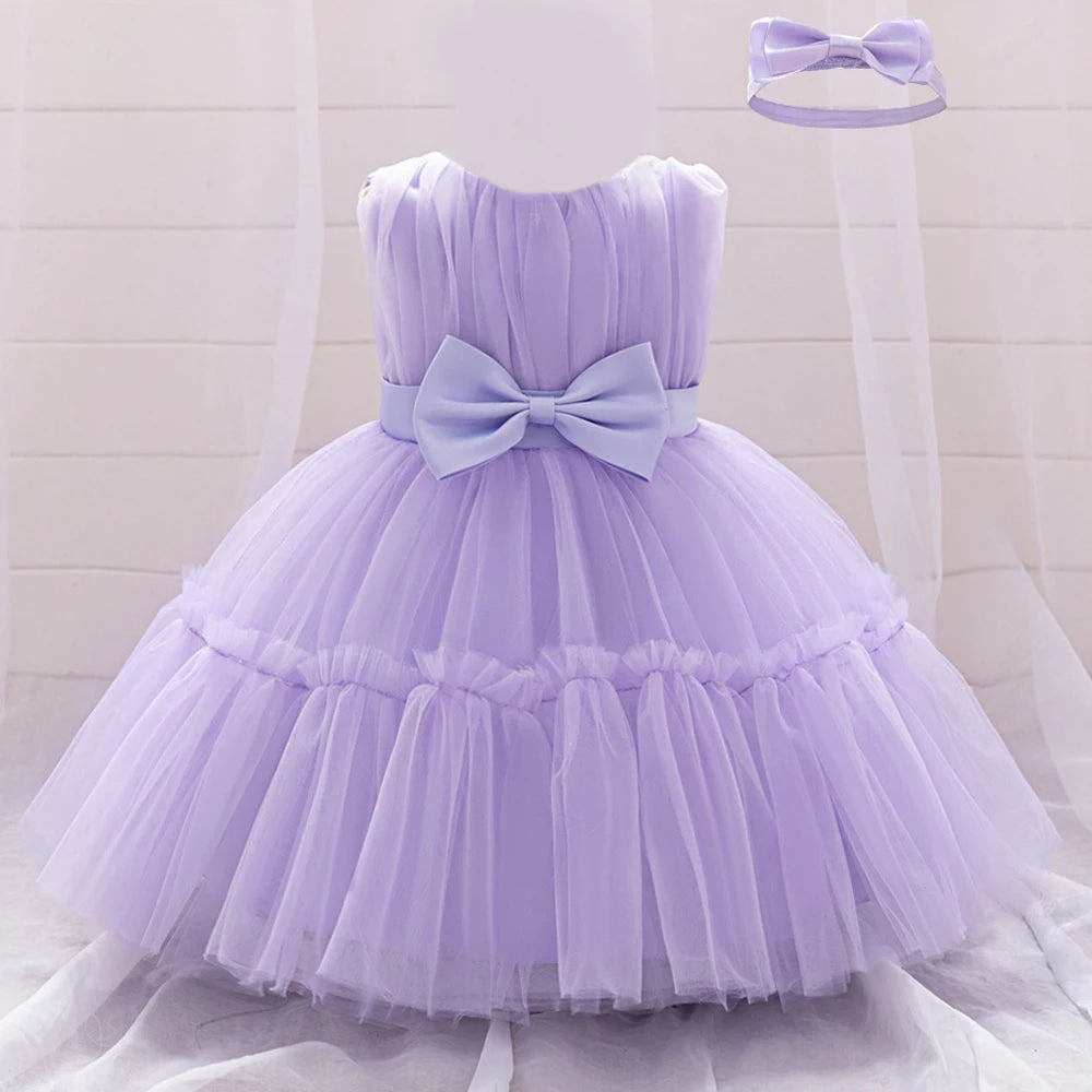 Rowena Lace Special Occasion Dress with Matching Headbow