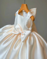 Tara Marie Elegant Party Dress with Oversized Bow in 7 Chic Colors - The Palm Beach Baby