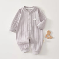 Quin Cloud Soft Cotton Long-sleeved Romper - 1 to 9 Months - The Palm Beach Baby