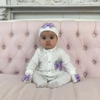 Regal 4 Pc Baby Homecoming Outfit - Elegant Romper Set for Newborns - 18 Colors - The Palm Beach Baby