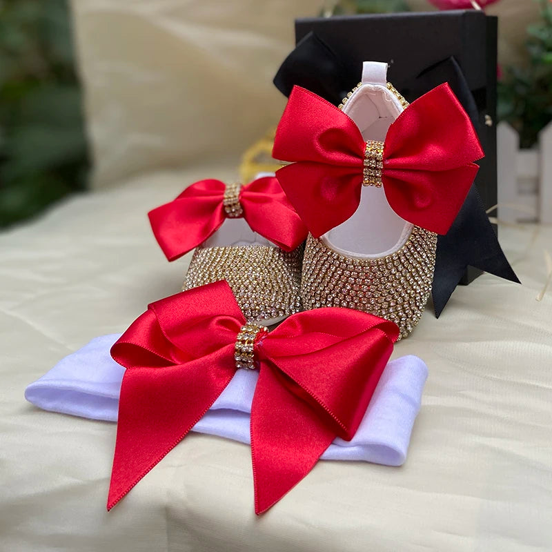 "Naomi" Beaded Baby Pre-Walker Shoes