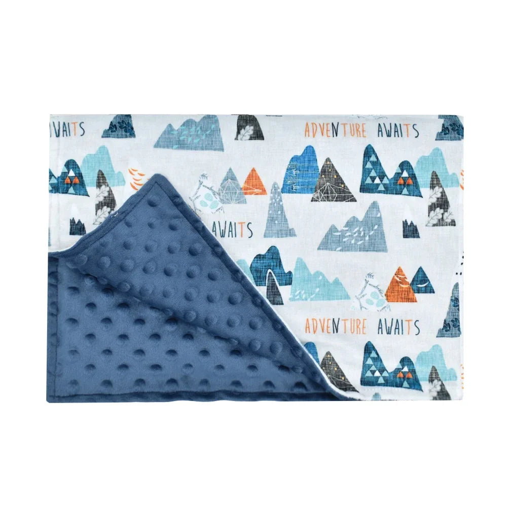Adorable Printed Dotted Fleece Baby Swaddle Receiving Blanket - The Palm Beach Baby Estimated 12 -21 Day Shipping