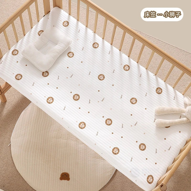 Fitted Crib or Bed Sheet In 2 Cute Zoo Animal Prints (Sheet Only) - The Palm Beach Baby Estimated 14 - 25 Day Shipping