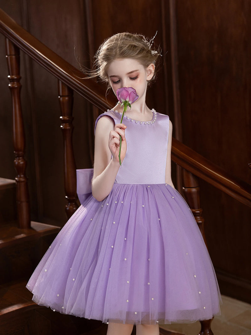 "Faith" Elegant V-Back Dress - Royal Purple