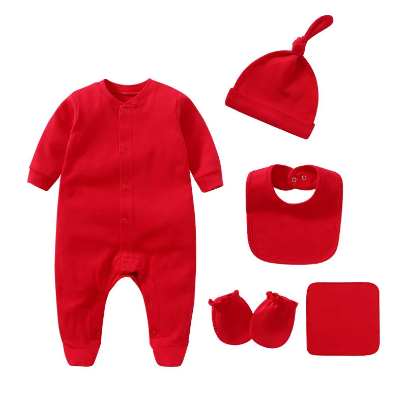 "Rory" Baby's Cotton Layette 5 PC Set