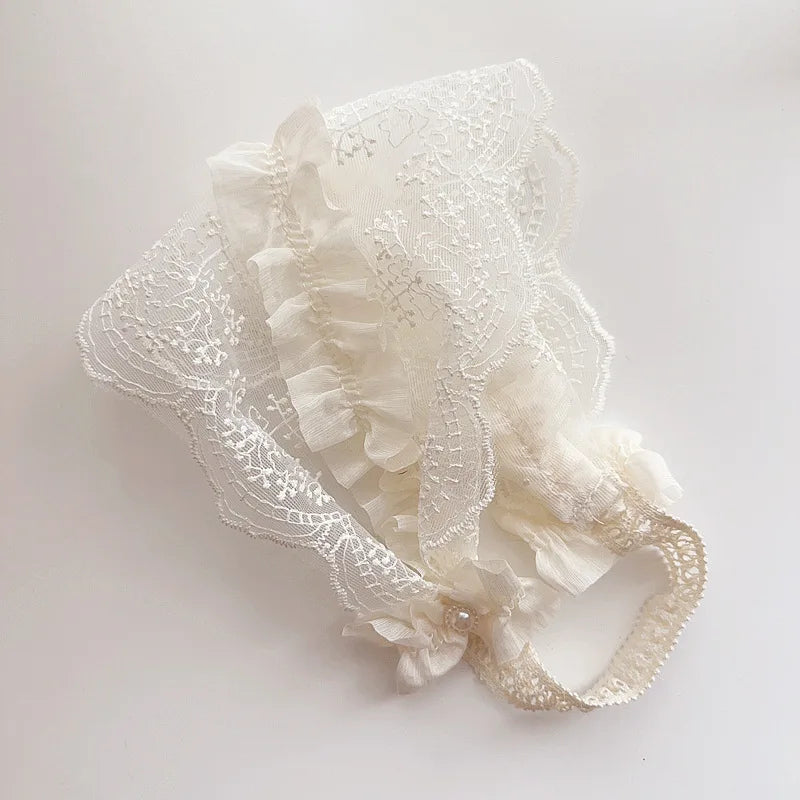 Lace Flowers Whimsical Elastic Headband: 9 Design Options