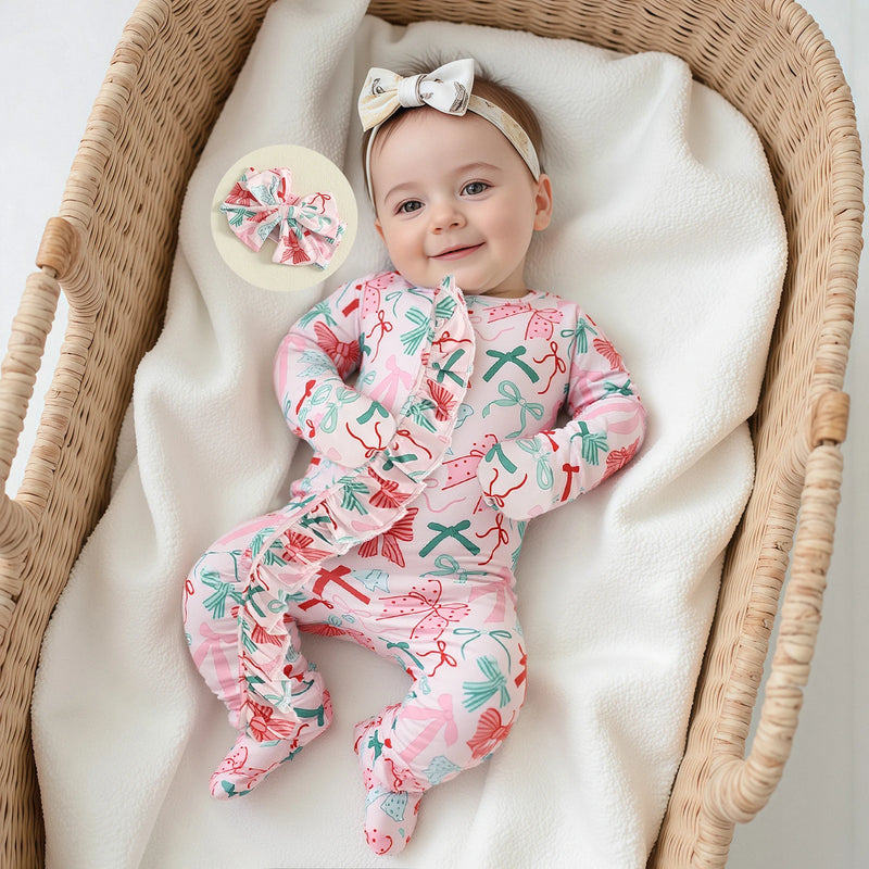 "Little Bow Peep" 2 Piece Footie Romper set