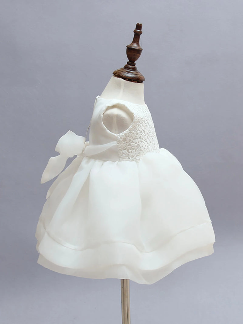 White Chiffon Tiered Dress 2 PC Set