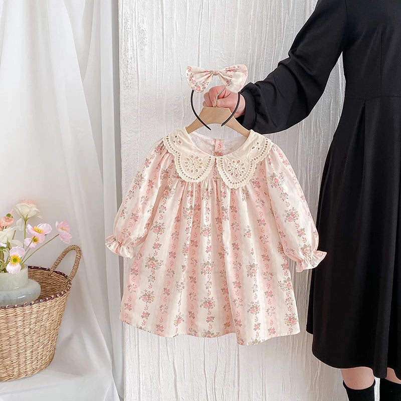 "Emma" Palm Beach Pink Sibling Lace Florals - Dress or Romper
