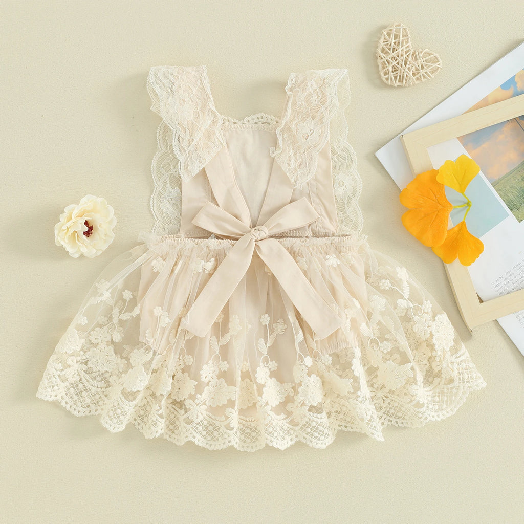 "Collette" Heirloom Lace Romper Dress