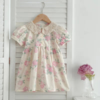 Sweet Celina Polly Pink Floral Lace Collared Dress - The Palm Beach Baby Estimated 15 - 20 Shipping