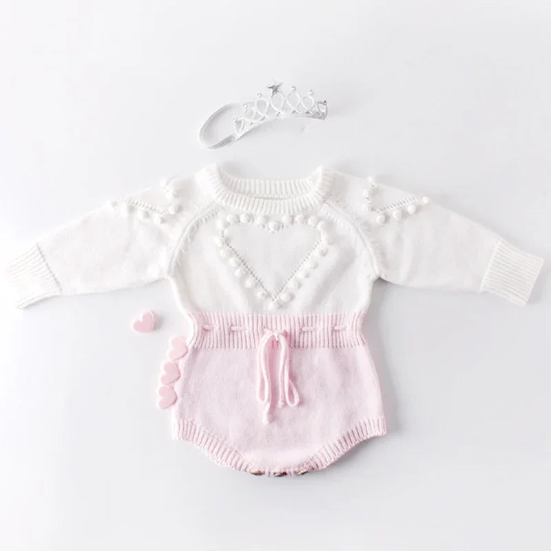 "Sweet Heart" Sweater Knit Romper