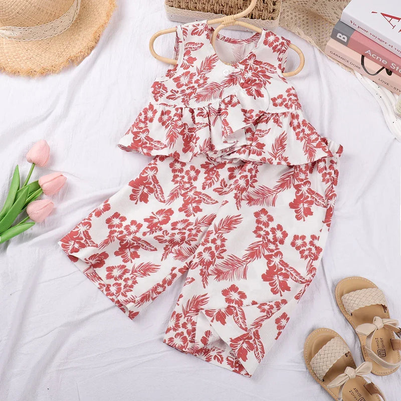 "Garden Fleurs" 2 PC Party Pants Set