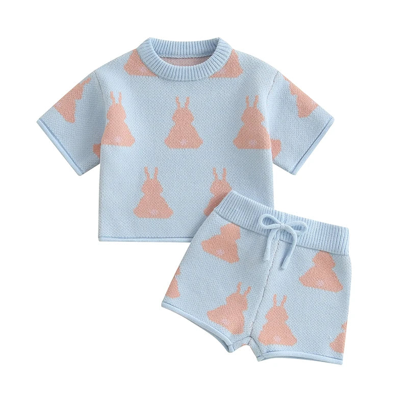 "Bunny Baby" Children's 2 PC Knit Shorts Set