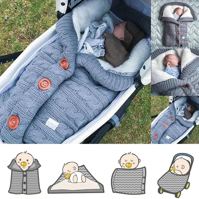 Cozy Warm Knitted Infants Sleeping Envelope - 8 Colors