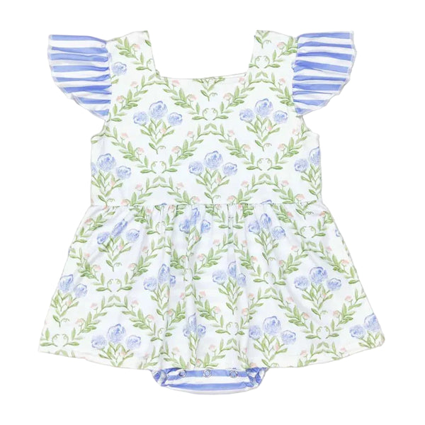'Palm Beach Dreaming' Boutique Summer Baby Rompers - Cute Bows & Playful Frills - The Palm Beach Baby Estimated 14 - 20 Day Shipping