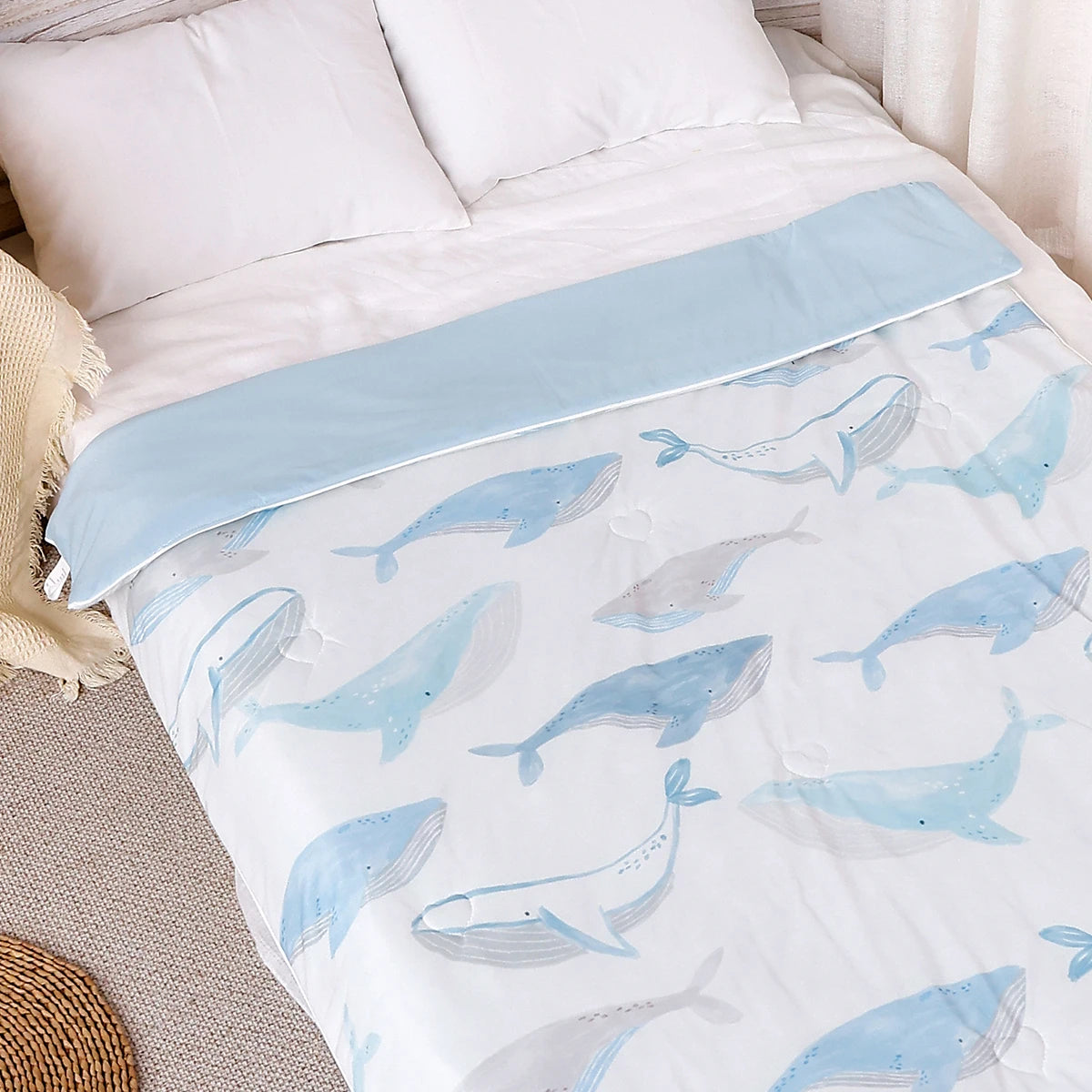 150x110cm Summer Cool Quilted Naptime Blanket - The Palm Beach Baby Estimated 12 - 20 Day Shipping