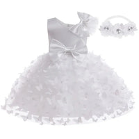 Butterfly Wishes Special Occasion Baby/Toddler Girls Dress with Headband